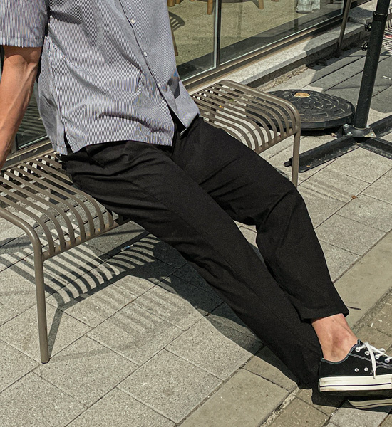 (L-4XL)<BR>하팅 Slim Fit linen banding pants