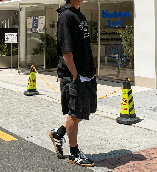 (XL-4XL)<br>엘로디 hooded short-sleeved shirt