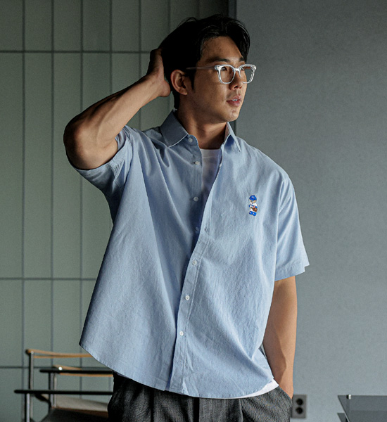 (L-5XL)<BR>루아티 short-sleeved shirt