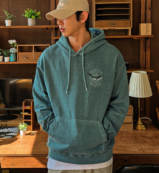 (L-5XL)<BR>마그나토 pigment Hoodie