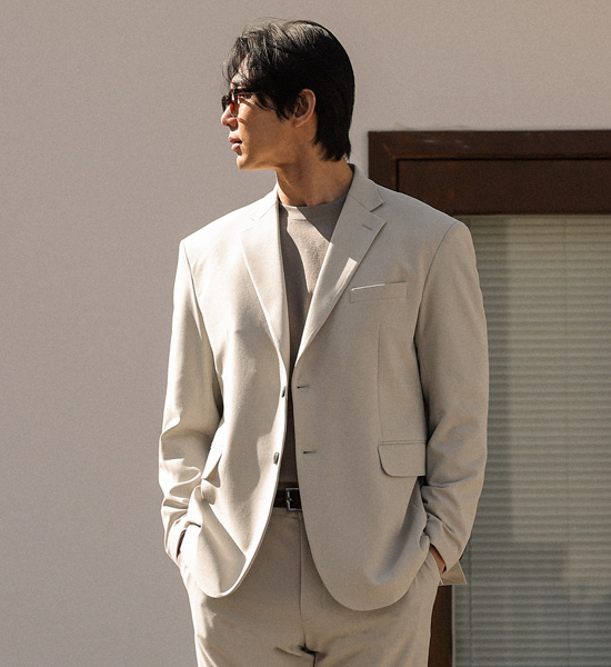 (M-6XL)<BR>메이도프 Jacket+나이브스 Back banding Slacks <br><font color="#098a09"><B>Select length (Basic,Long+10cm)</B></font>