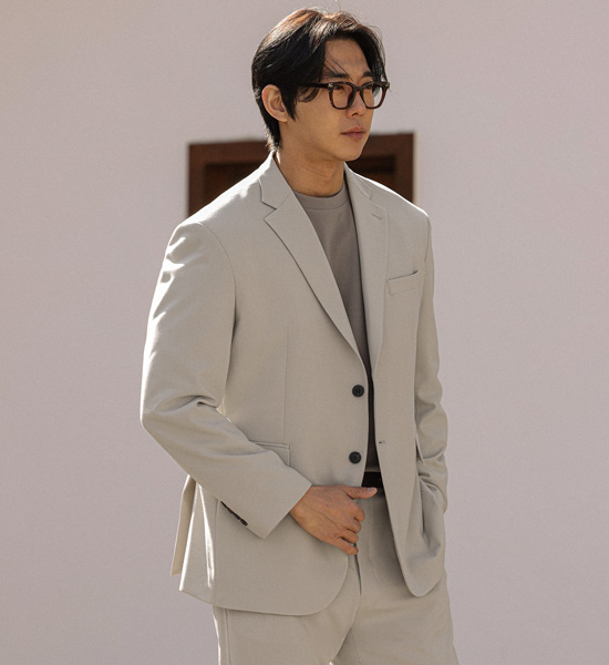 (M-6XL)<BR>메이도프 Jacket+나이브스 Back banding Slacks <br><font color="#098a09"><B>Select length (Basic,Long+10cm)</B></font>