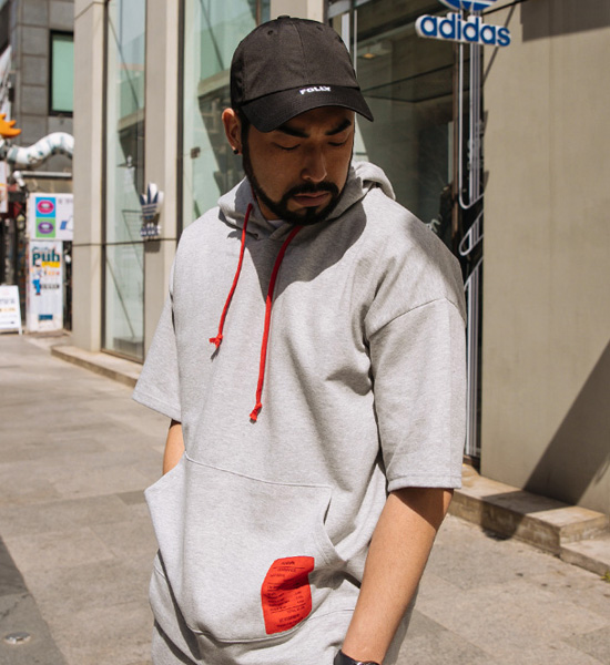 (L-5XL)<br>레드락 Hood Short T shirts