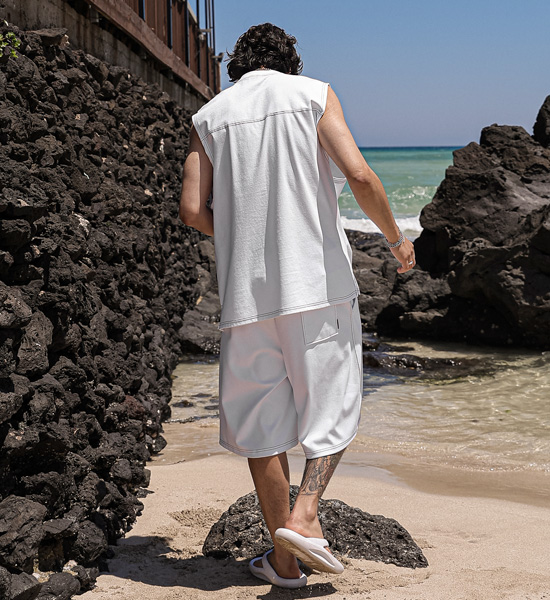 (XL-6XL)<BR>손크드 Sleeveless shirts
