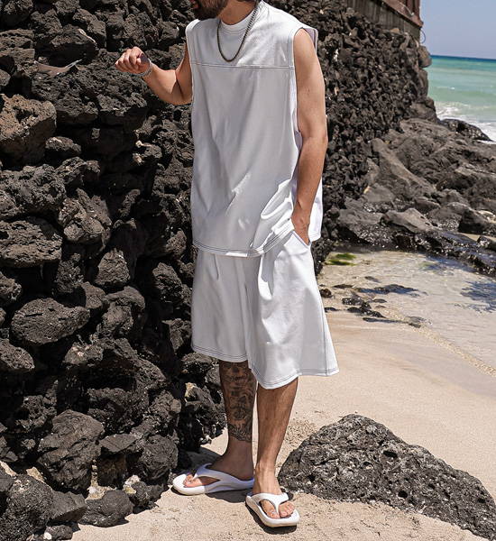 (XL-6XL)<BR>손크드 Sleeveless shirts