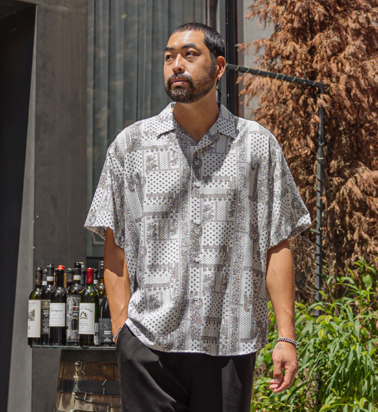 (XL~5XL)<br>진웅 Open Collar short-sleeved shirt