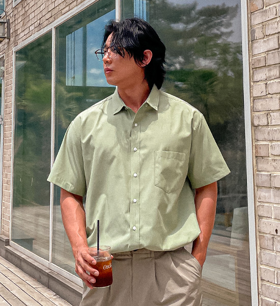 (XL-6XL)<BR>다포크 short-sleeved shirt