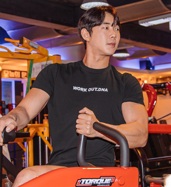 (L-6XL)<br>라나오 Ecolon muscle-fit short-sleeved T-shirt<br><font color=