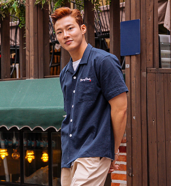 (L~5XL)<br>Cherry short-sleeved shirt