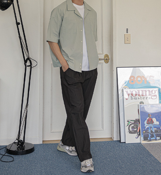 (XL-6XL)<br>오포치노 linen short-sleeved shirt