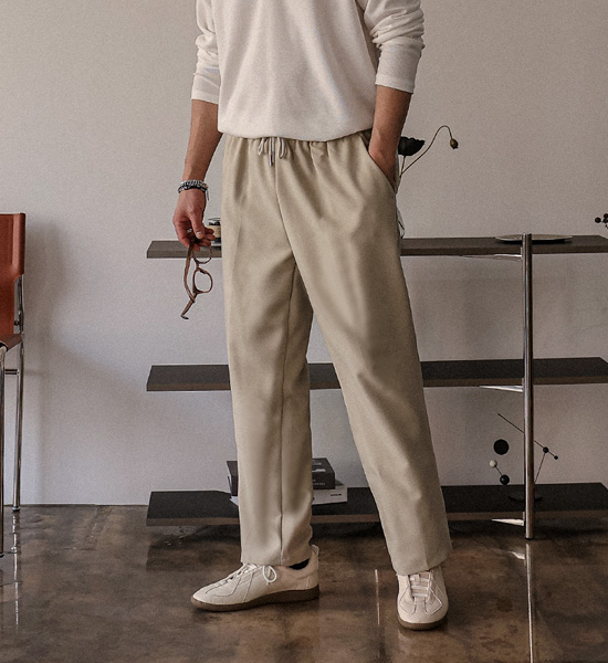 (L-5XL)<BR>고린드로 standard fit Banding Slacks 66
