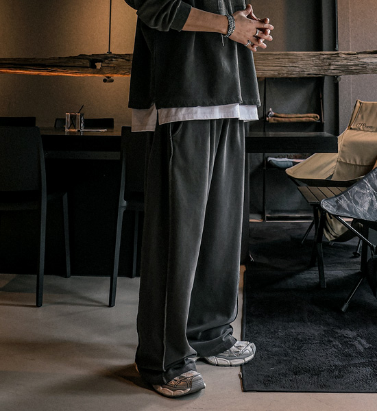 (XL-4XL)<br>미노로트 wide fit pigment banding pants