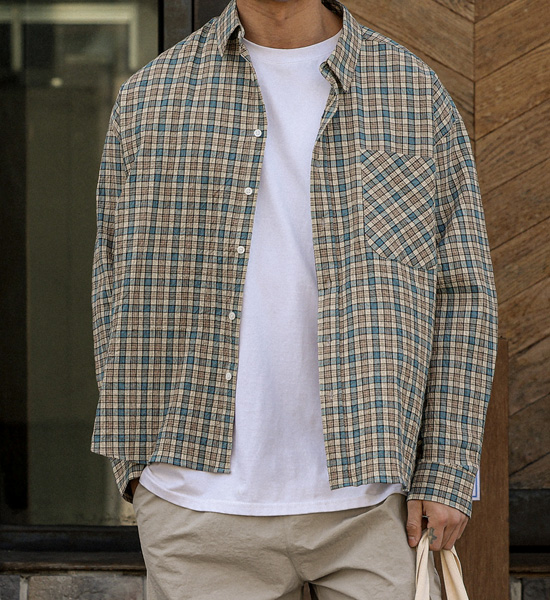 파오니아 checkered shirt