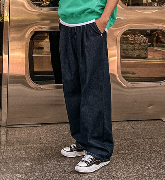 (S-5XL)<BR>아트요 Semi-wide fit non-wash denim pants 9325