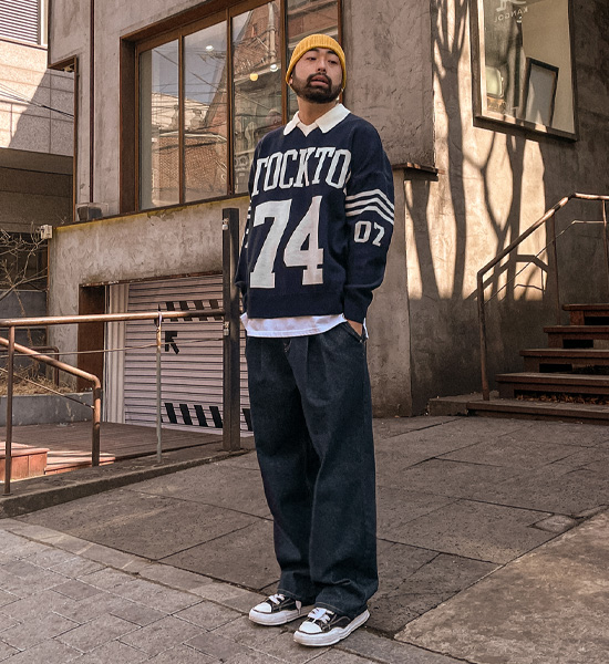(S-5XL)<BR>아트요 Semi-wide fit non-wash denim pants 9325
