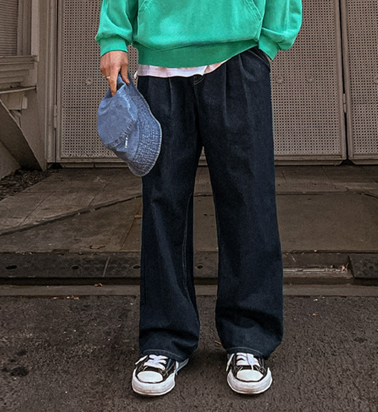 (S-5XL)<BR>아트요 Semi-wide fit non-wash denim pants 9325