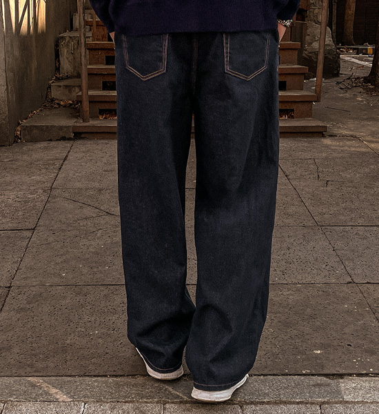 (S-5XL)<BR>아트요 Semi-wide fit non-wash denim pants 9325