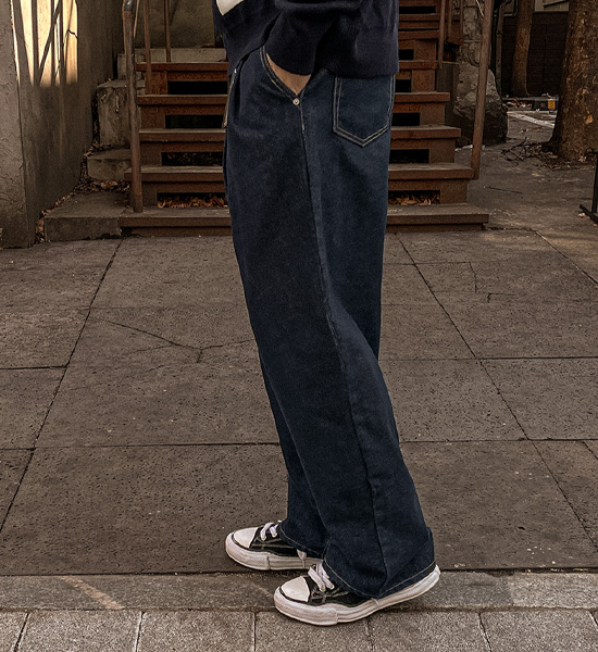 (S-5XL)<BR>아트요 Semi-wide fit non-wash denim pants 9325