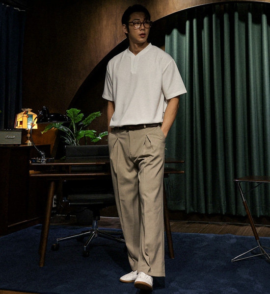 호디키 Semi-wide fit Banding Slacks
