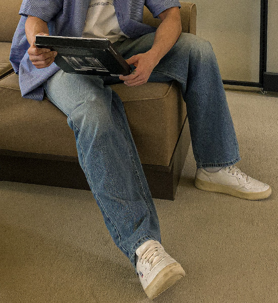 (S-3XL)<br>퍼루핀 standard fit denim pants #09