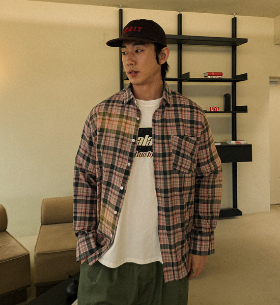 제프리 checkered shirt