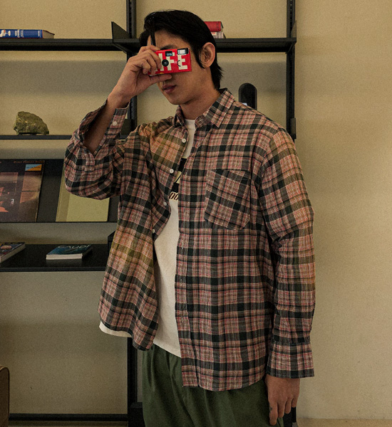 제프리 checkered shirt
