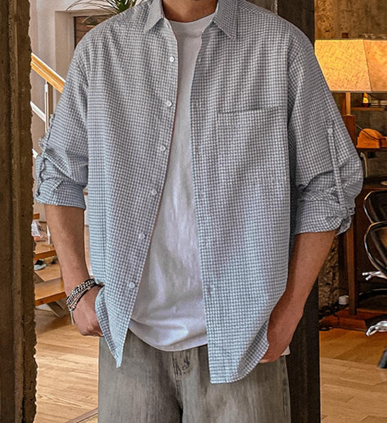 팰런스 Rollup checkered shirt