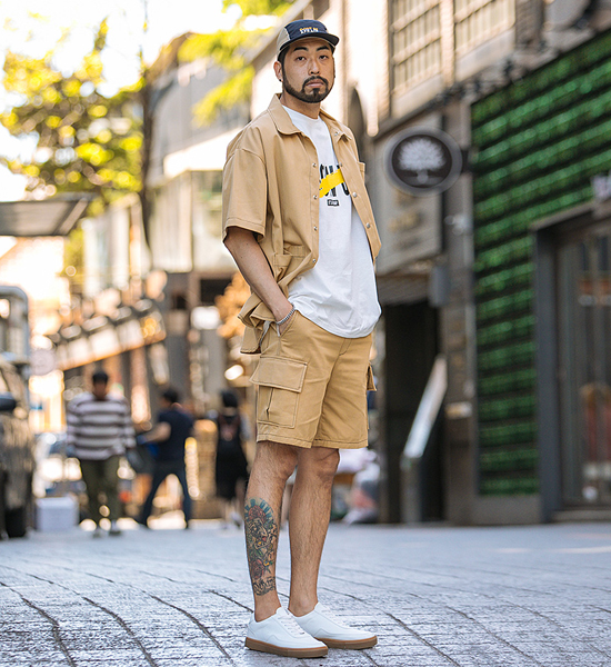 (XL~6XL)<BR>마르틴 Short-sleeve Shirt&Jacket+핫앤콜드 Cargo Banding Shorts