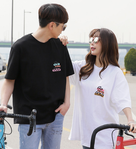 (L~5XL)<br>마푸토 gold short-sleeved shirt