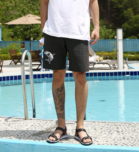 (M~5XL)<BR>멜란지샤크 Wake pants
