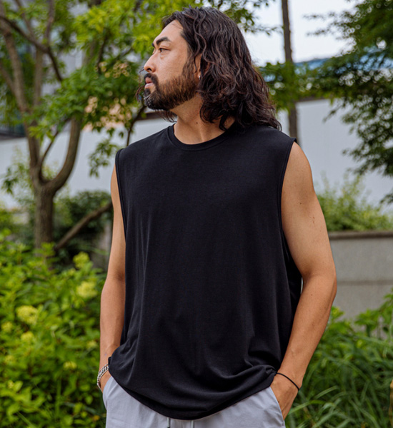 (L-4XL)<br>우퍼드 Sleeveless shirts