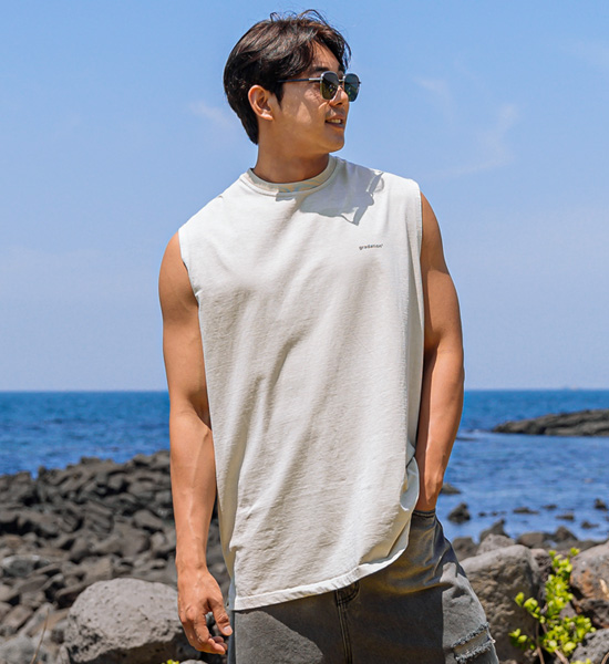 (XL-6XL)<br>그라디언트 pigment Sleeveless shirts