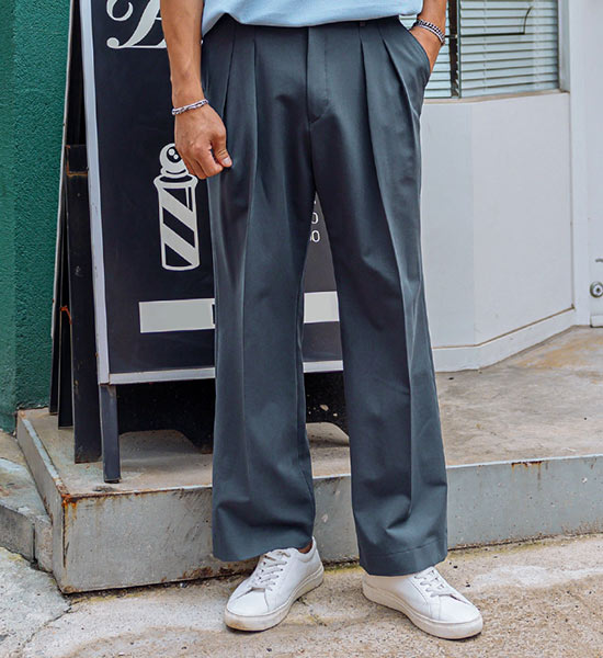 (S~5XL)<BR>차칠라 Wide Slacks