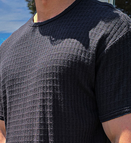 (L-5XL)<BR>토니헤일 Square short-sleeved knitwear