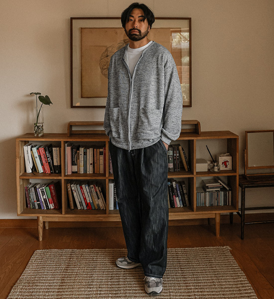 (XL-4XL)<BR>노르코마 ribbed knitwear Cardigan