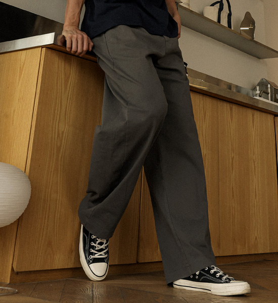 (XL-4XL)<br>미도트라 Semi-wide fit banding pants