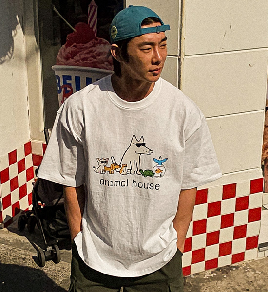 (XL-4XL)<br>동물의숲 Short T shirts