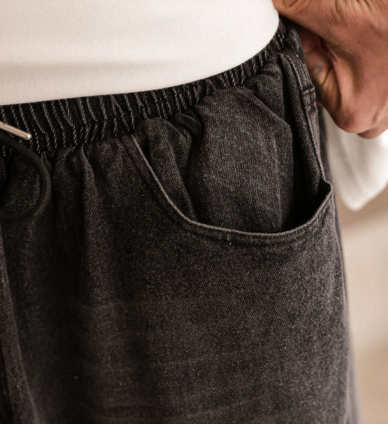 (XL-6XL)<BR>파코야 standard fit denim banding pants RA-1081
