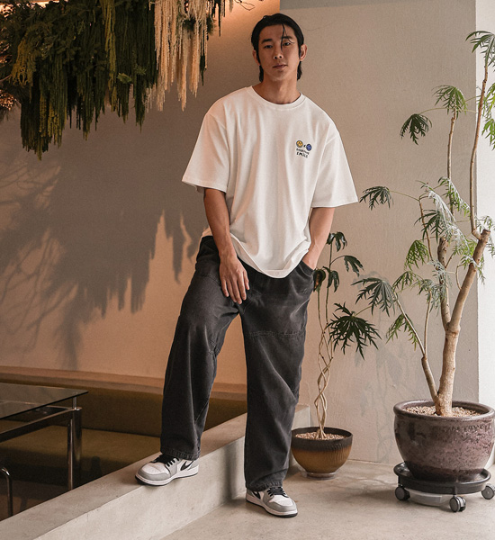 (XL-6XL)<BR>파코야 standard fit denim banding pants RA-1081