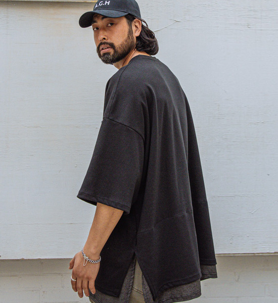 (XL~6XL)<br>니오브라 데님레이어드 Short T shirts T230