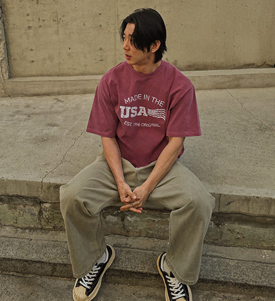 (M-5XL)<BR>모라이즈 pigment Short T shirts