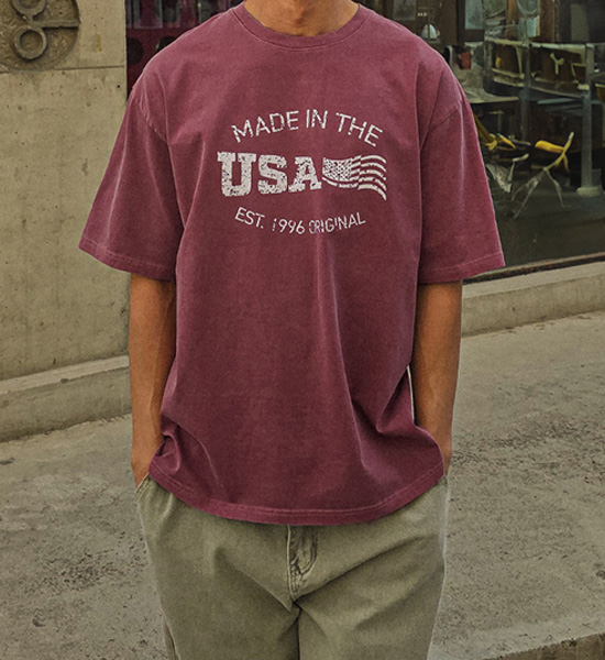 (M-5XL)<BR>모라이즈 pigment Short T shirts