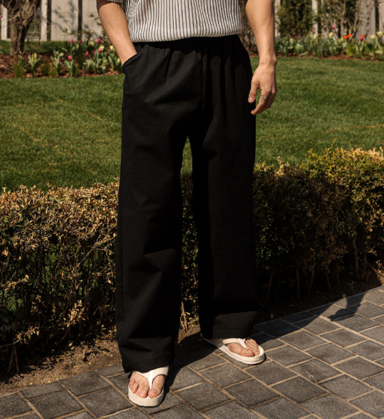 (M-4XL)<BR>아타라나 Semi-wide fit banding pants