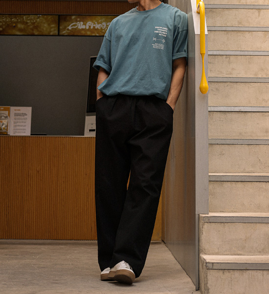 (M-4XL)<BR>아타라나 Semi-wide fit banding pants