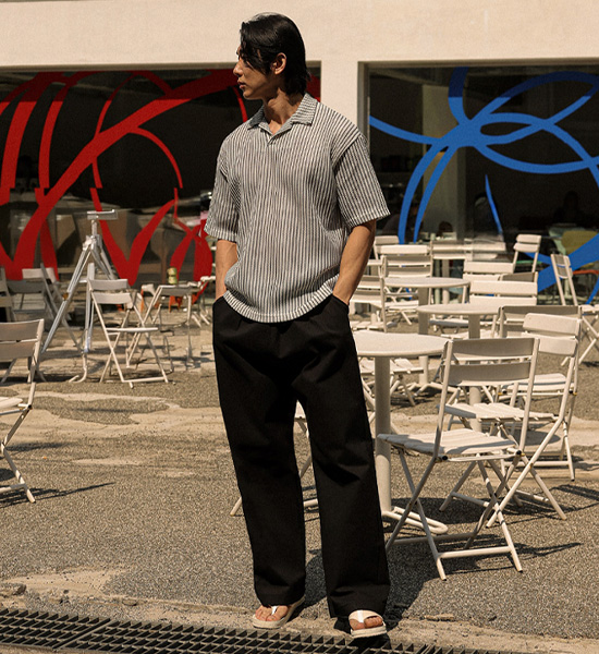 (M-4XL)<BR>아타라나 Semi-wide fit banding pants
