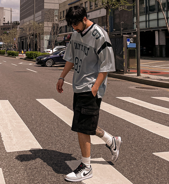 (XL-6XL)<BR>타바오트 Cargo denim Banding Shorts