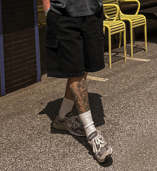 (XL-6XL)<BR>타바오트 Cargo denim Banding Shorts