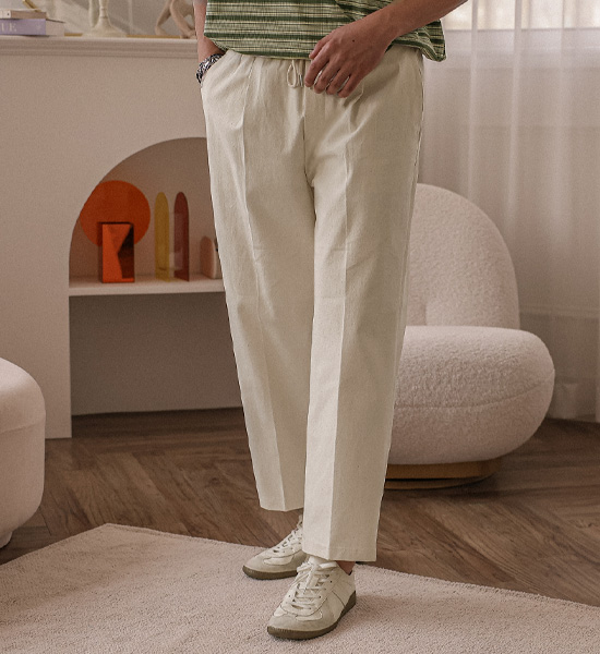 (30-40)<br>노브마코 standard fit banding pants 730