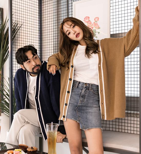 (L-5XL)<BR>마이네임 Cardigan