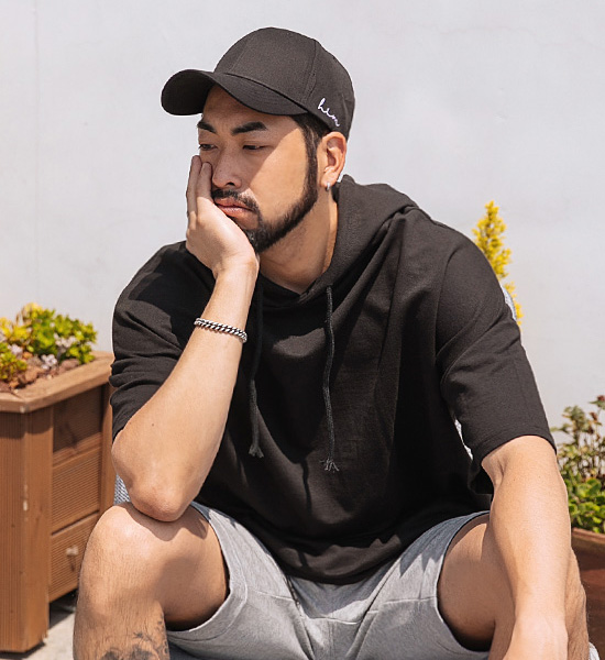 (L~5XL)<br>파라벨 hooded short-sleeved shirt